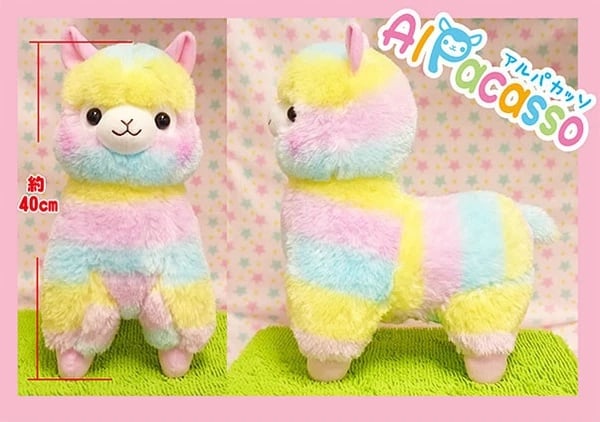 Rainbow alpaca toy on sale